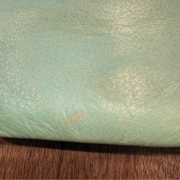 Vintage Fossil Wallet Mini Purse Pistachio Green Leather Clutch 90's Purse Bag - Picture 4 of 8